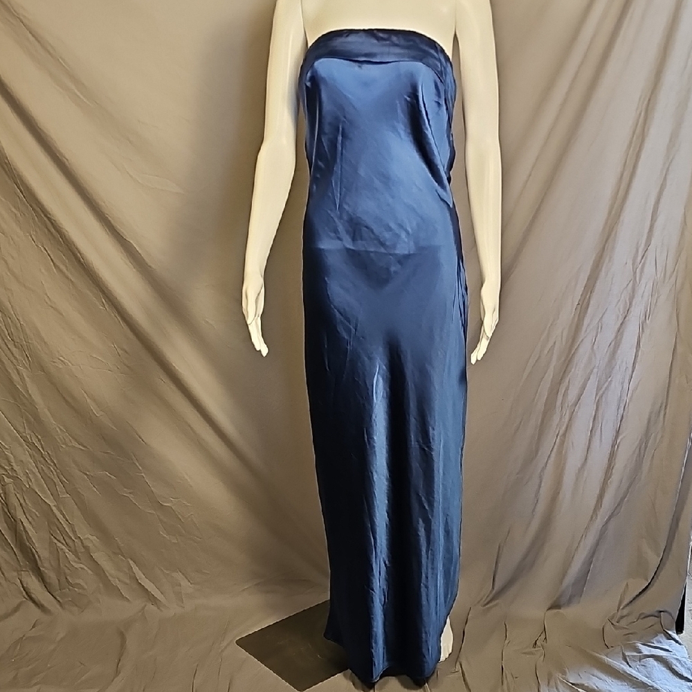 Realtix Full Length Satin Strapless Dress